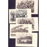 Postal History : Boar War, 1900s five unused Military cards depicting Warrant Officers,