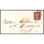 Great Britain Postal History : 1841 Penny Red, four margin example of small envelope,