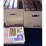 PHQ cards collection in seven albums 1973 onwards including Cricket , Royal Wedding etc.