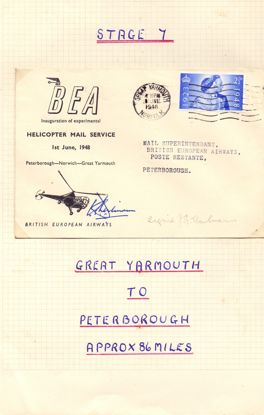 Postal History : BAE Helicopter covers written up on pages 1948 (10 covers) - Image 2 of 2