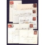 Great Britain Postal History : Small selection of line engraved covers , noted to include Dublin MX,