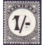 Trinidad Stamps : Postage Due, 1945 1/- black, wmk Mult Script, LM/M, SG D25.