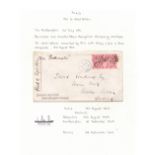 Postal History : SUEZ, 1864 Peninsular & Oriental Steam Navigation Co.