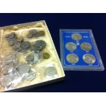 COINS: Small box of mainly pre-decimal GB coins and crowns, florin, sixpences, shillings etc.
