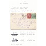 Great Britain Postal History, stamps : Jersey mail to India.