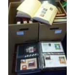 Great Britain and World stamps in various albums and tins, including 1960's FDCs.
