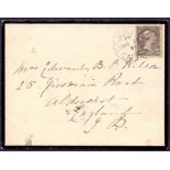 Postal History , stamps : CANADA, 1891 mourning envelope franked with QV 5c,