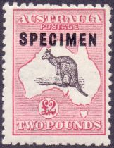 Australia Stamps : 1915 £2 Black and Ros