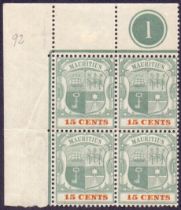 Stamps : 1900 15c Green and Orange. Moun
