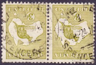 Australia Stamps : 1915 3d Olive Green d