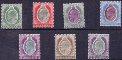 Malta Stamps : 1902 mounted mint set of