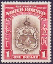 North Borneo Stamps : 1939 $1 Brown and