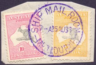 Australia Stamps : 1931 5/- Grey Yellow