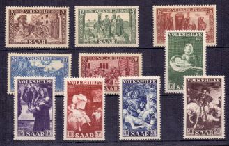 German Stamps : 1951 Relief fund set mou