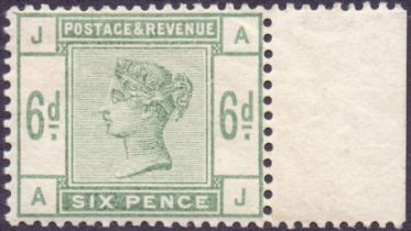 Great Britain Stamps : 1884 Six Pence Du