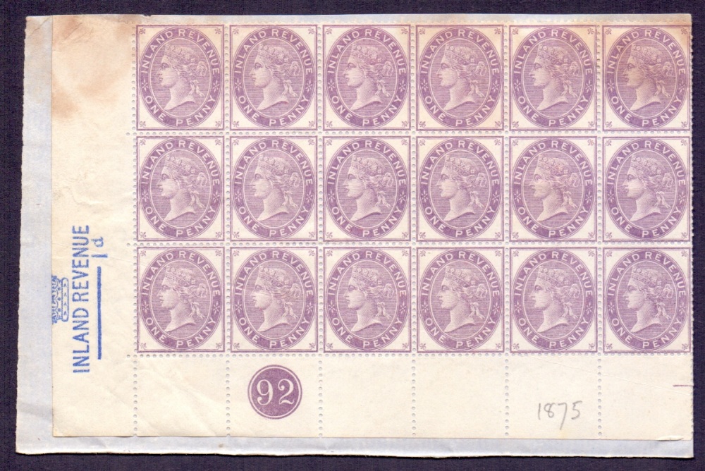 Great Britain Stamps : 1875 Postal Fisca