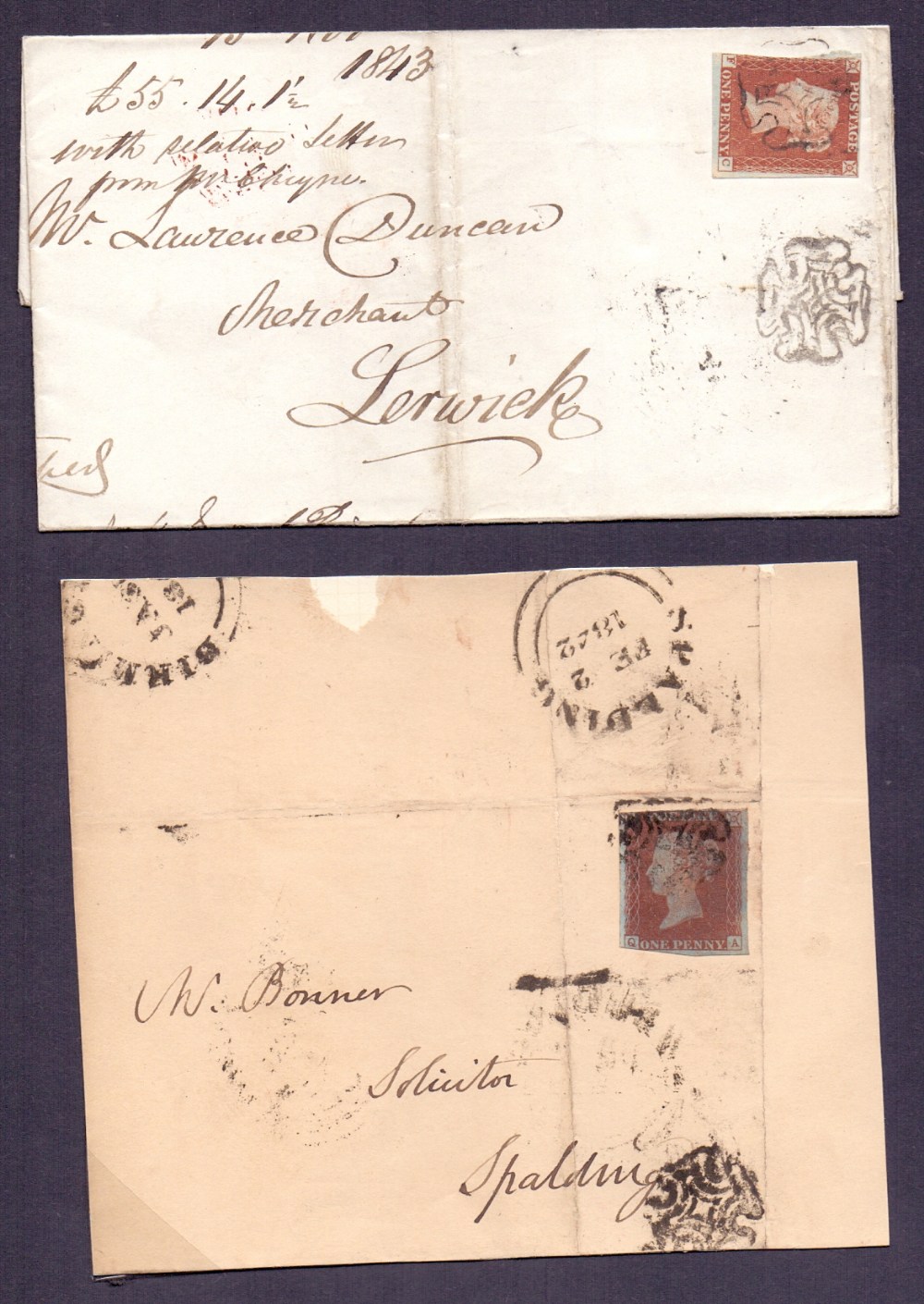 Great Britain Postal History : 1842 fron