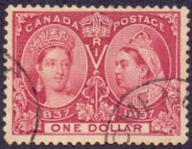 Canada Stamps : 1897 $1 Jubilee fine use