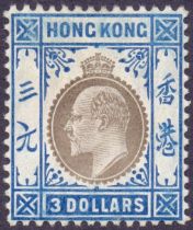 Hong Kong Stamps : 1905 $3 Slate and Dul