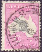 Australia Stamps : 1915 10/- Grey and Br