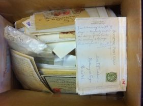Postal History : WALES, small box of pos