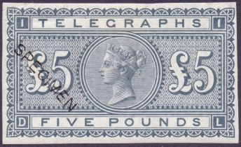 Great Britain Stamps : 1887 £5 Slate Blu