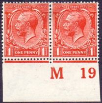 Great Britain Stamps : 1912 1d Scarlet V