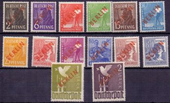German Stamps : 1949 set of 14 with 'Ber