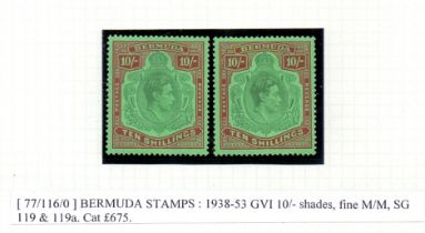 Bermuda Stamps : George VI high values,