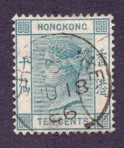 Hong Kong Stamps : 1882 10c Deep Blue Gr