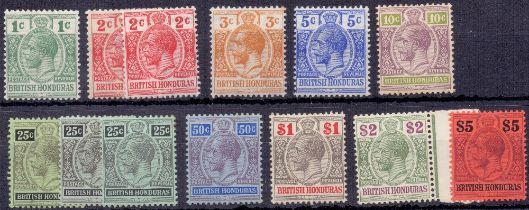 British Hondouras Stamps : 1913 lightly