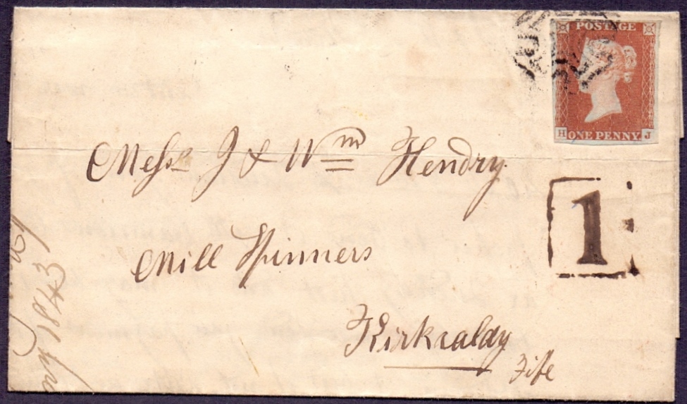 Great Britain Postal history : 1843 Penn