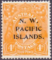 New Guinea Stamps : 1915 4d Chrome-Yello