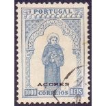 AZORES, 1895 St. Anthony 1000r fine used, SG 170.