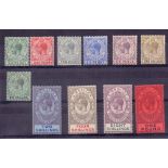 GIBRALTAR STAMPS : 1912 lightly mounted mint set of ten to £1 SG 76 - 85