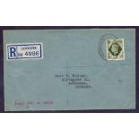 GREAT BRITAIN FIRST DAY COVER : 1939 GVI 9d Olive Green on neat plain typed addressed cover