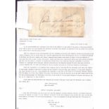 POSTAL HISTORY : GB : 1822 entire from York to Beverley,