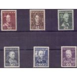 AUSTRIA STAMPS, 1935 Austrian Heroes, fine unmounted mint set of six, SG 782-87. Netto cat 170.