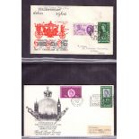 GREAT BRITAIN FIRST DAY COVERS : 1960 to 69 collection in album.