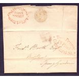 GREAT BRITAIN POSTAL HISTORY 1802 entire cancelled by Gerrard Street Pt Paid Two Penny handstamp