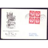 GREAT BRITAIN FIRST DAY COVER : 1963 Holiday Booklet pane 4 x 2 1/2d on illustrated cover cancelled