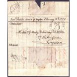 GREAT BRITAIN POSTAL HISTORY : KENT, Romney Ship Letter, 1829 entire Missionary letter from Ceylon.