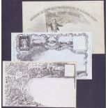 Nine Victorian illustrated envelopes by J Valentine, Ocean Penny Post, Intemperance etc ,