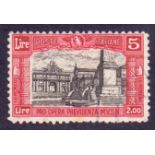 ITALIAN STAMPS : 1928 5L Red and Black fine used SG 222 Cat £300