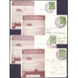 GREAT BRITAIN 1911 First Aerial Post cards, four cards with codes 1,2,3,and 5,