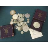 COINS: Accumulation of Silver coins plus a couple of boxed 1951 Festival Crowns,