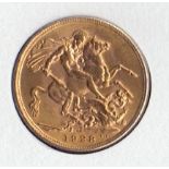 1928 Genuine Gold Sovereign (South Africa Mint) in a hand painted cover produced by Benham with