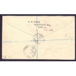 Great Britain : 1934 Airmail from Norwich to Madagascar, bearing a 2/6 Seahorse.