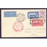 GIBRALTAR, 1934 Graf Zeppelin 1st South America flight (S 247B).