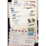 USA, selection of flown covers from the US to Scandinavia,